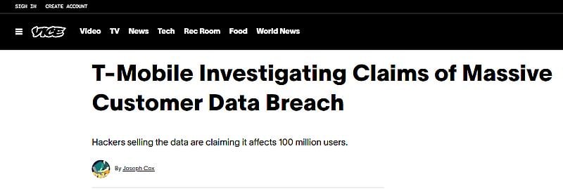 У T-Mobile похищены данные 100 млн абонентов. Хакеры распродают их за BTC